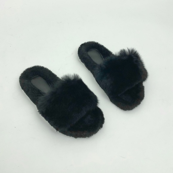Faux fur slides (brand new) - Picture 5 of 6